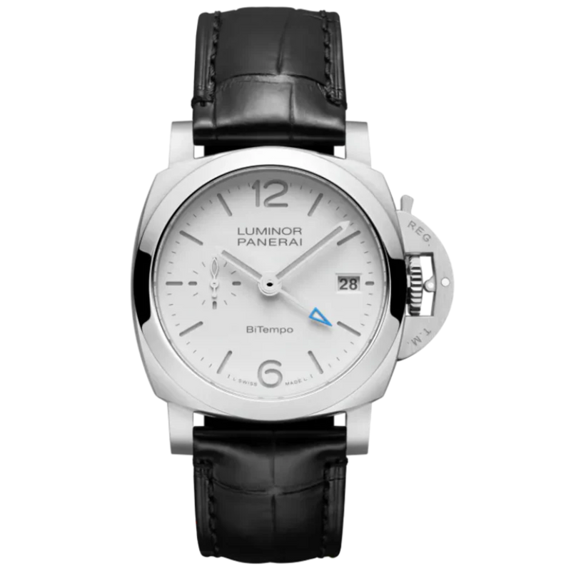 LUMINOR QUARANTA BITEMPO PAM01367 40 MM STAINLESS STEEL WITH WHITE DIAL - Panerai