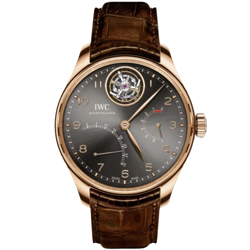 PORTUGIESER TOURBILLON MYSTERE RETROGRADE 44 MM GOLD WITH GRAY DIAL - IWC