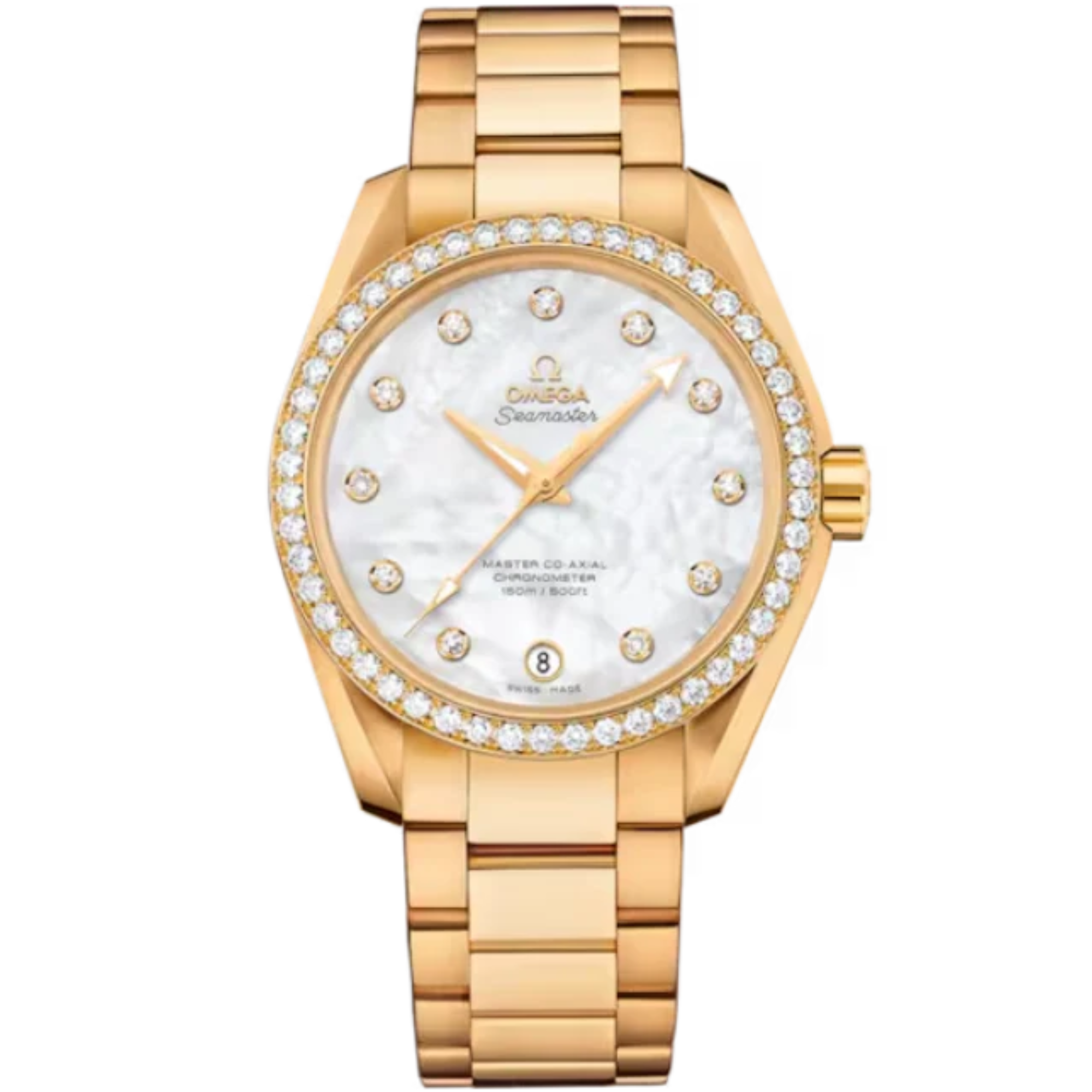 SEAMASTER AQUA TERRA 150M 38 MM YELLOW GOLD WITH MOTHER OF PEARL DIAL - Omega