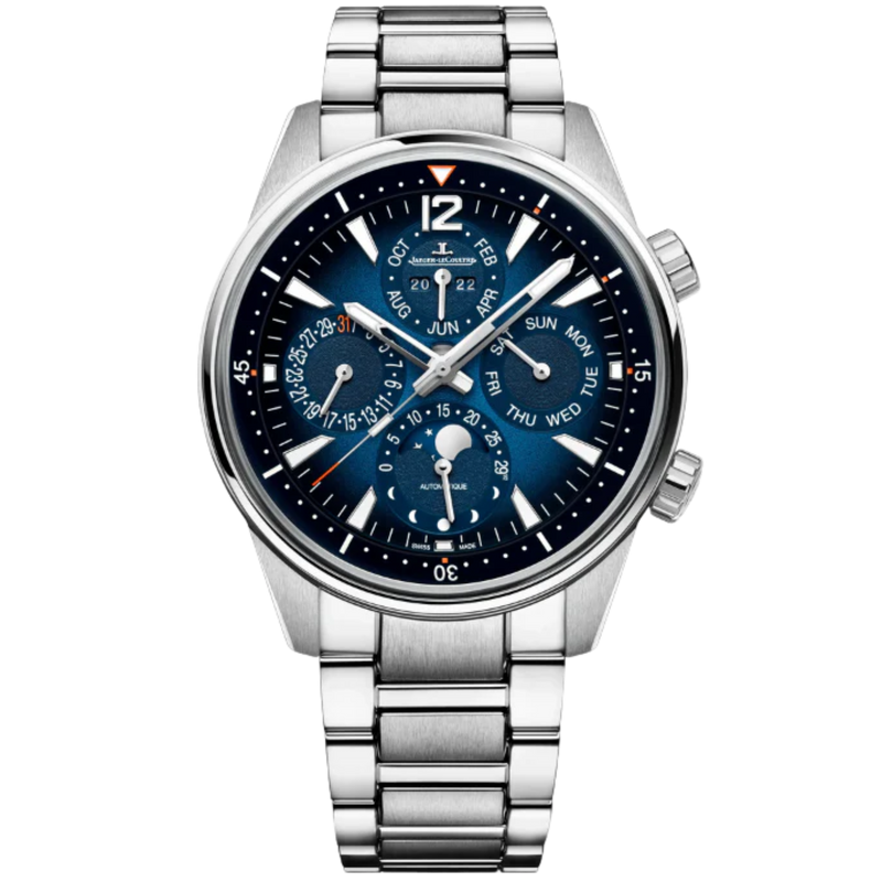POLARIS PERPETUAL CALENDAR 42 MM STAINLESS STEEL WITH BLUE GRAINED DIAL - Jaeger-LeCoultre
