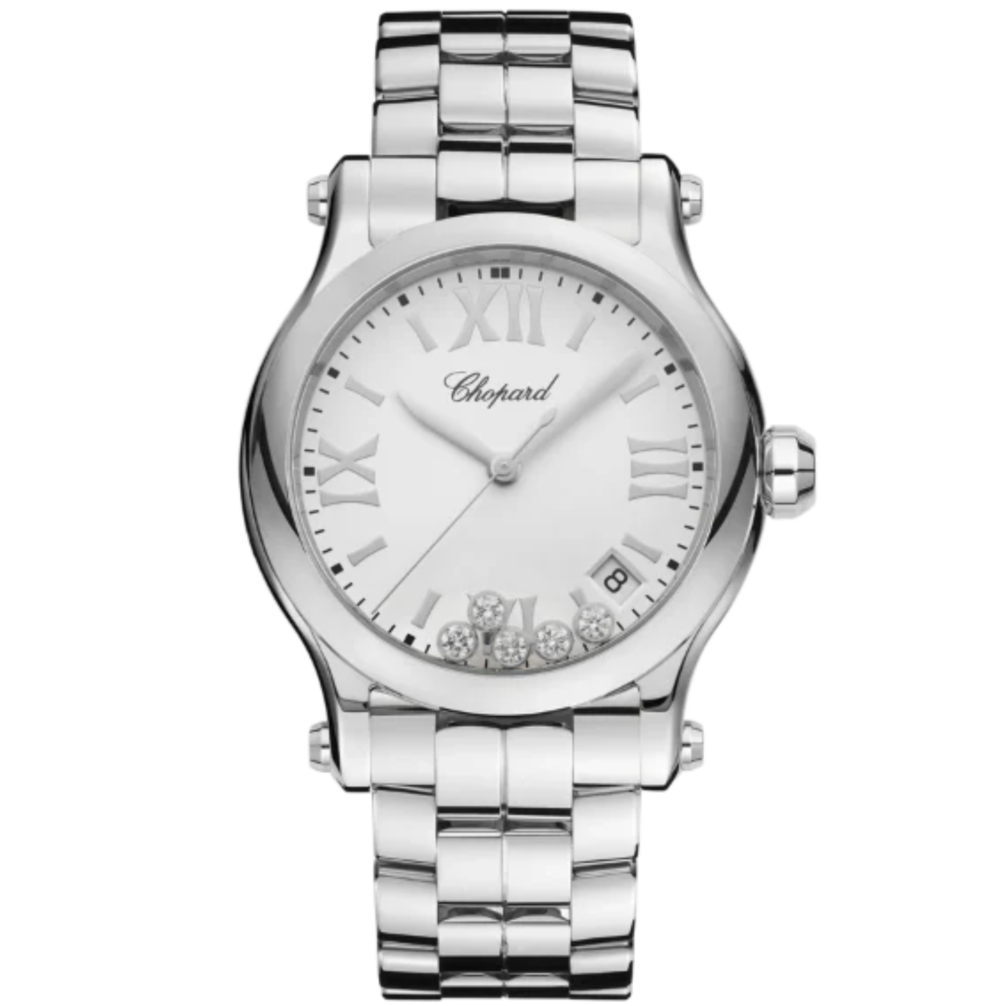 HAPPY SPORT 36 MM LUCENT STEEL™ WITH WHITE DIAL - Chopard