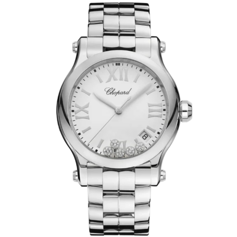 HAPPY SPORT 36 MM LUCENT STEEL™ WITH WHITE DIAL - Chopard