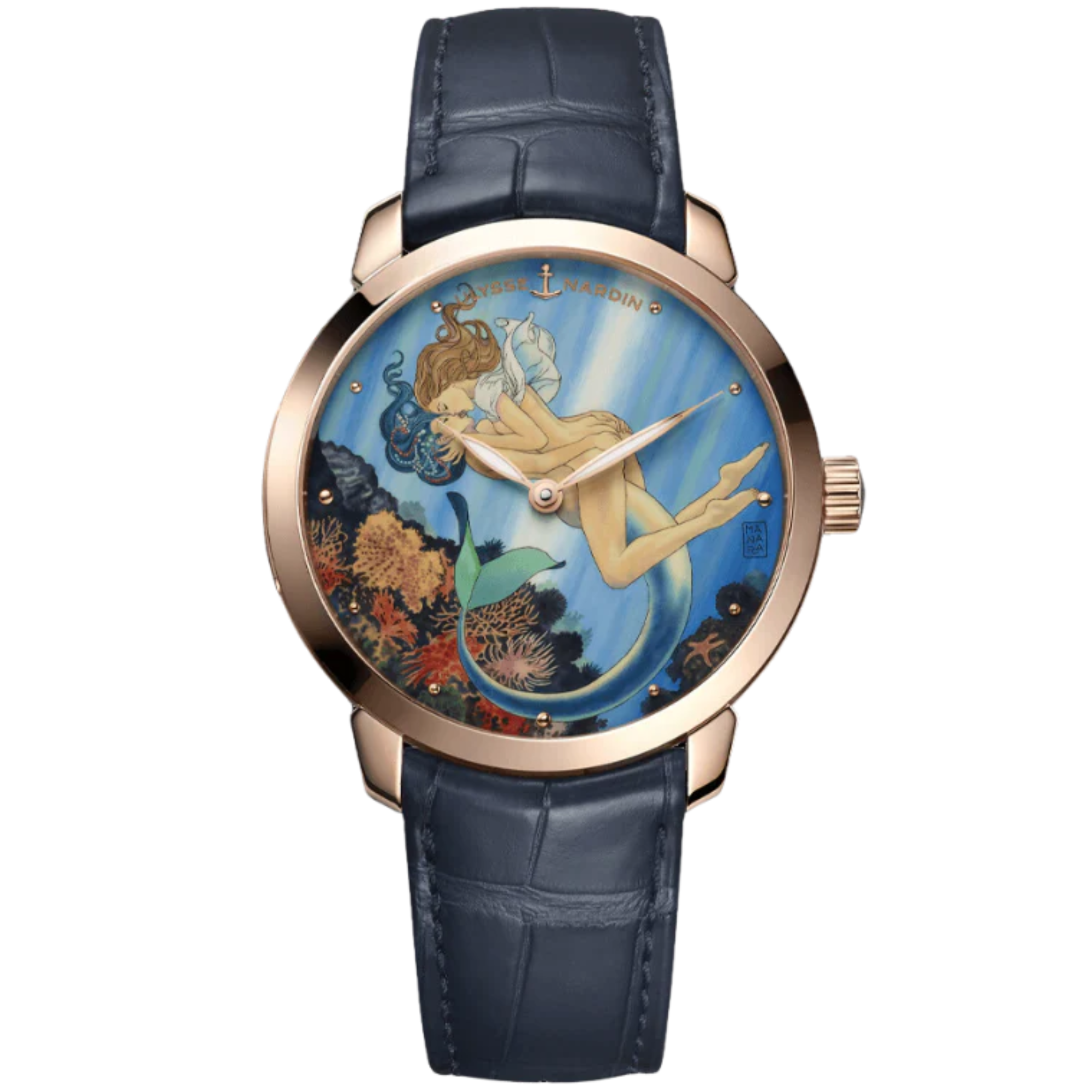 CLASSICO MANARA MANUFACTURE 40 MM ROSE GOLD WITH BLUE DIAL - Ulysse Nardin
