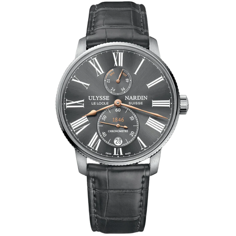 MARINE TORPILLEUR 42 MM STAINLESS STEEL WITH GREY DIAL - Ulysse Nardin