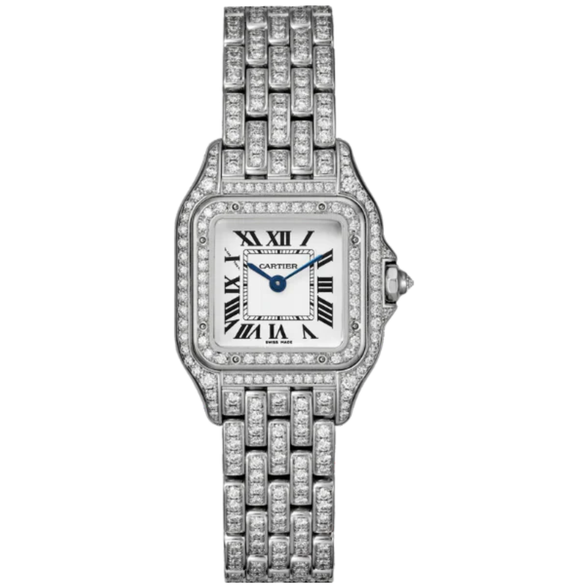 PANTHERE DE CARTIER  30 MM RHODIUMIZED WHITE GOLD WITH WHITE DIAL - Cartier