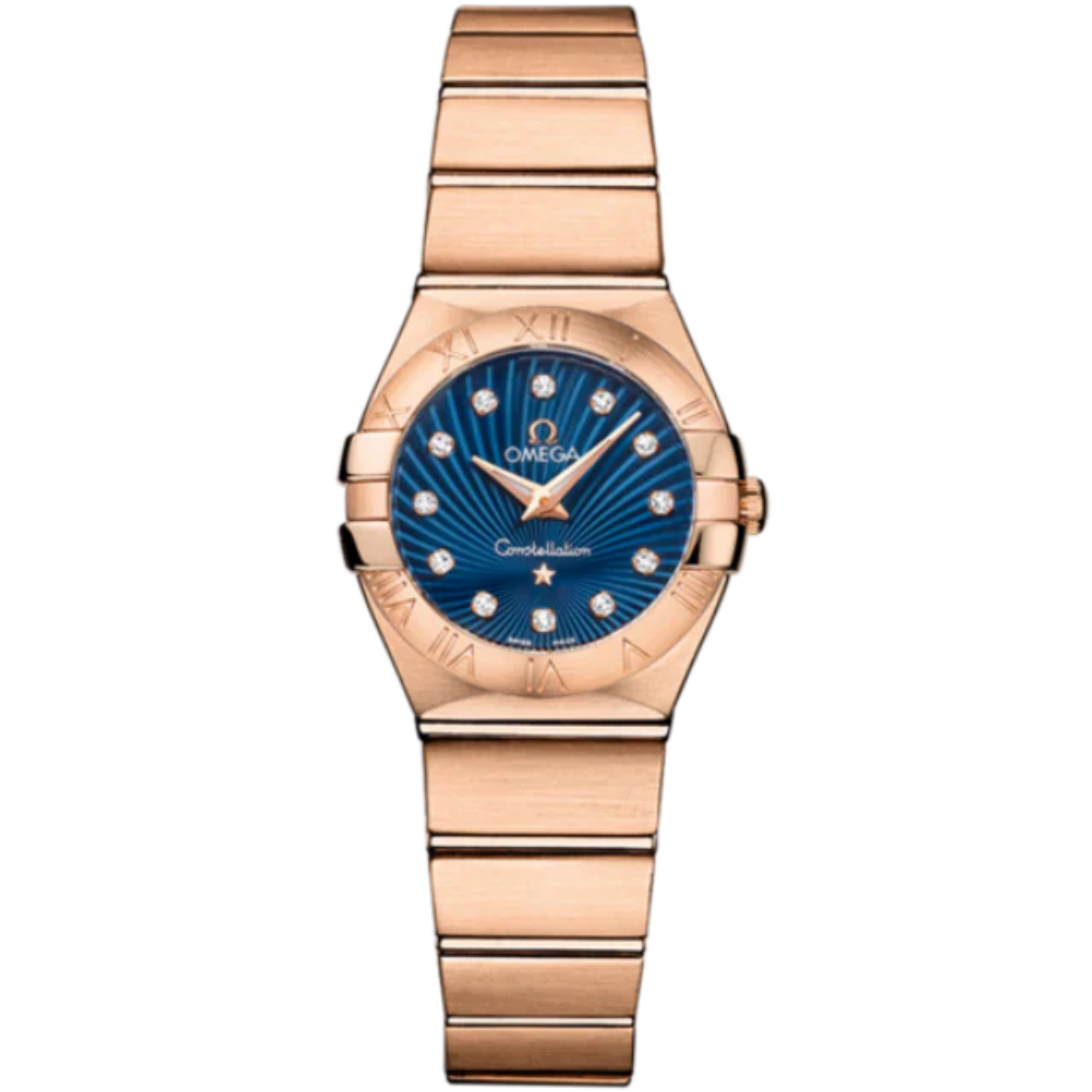 CONSTELLATION 24 MM RED GOLD WITH BLUE DIAL - Omega
