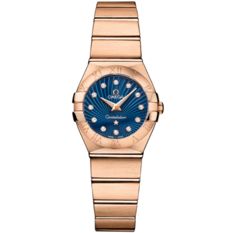 CONSTELLATION 24 MM RED GOLD WITH BLUE DIAL - Omega
