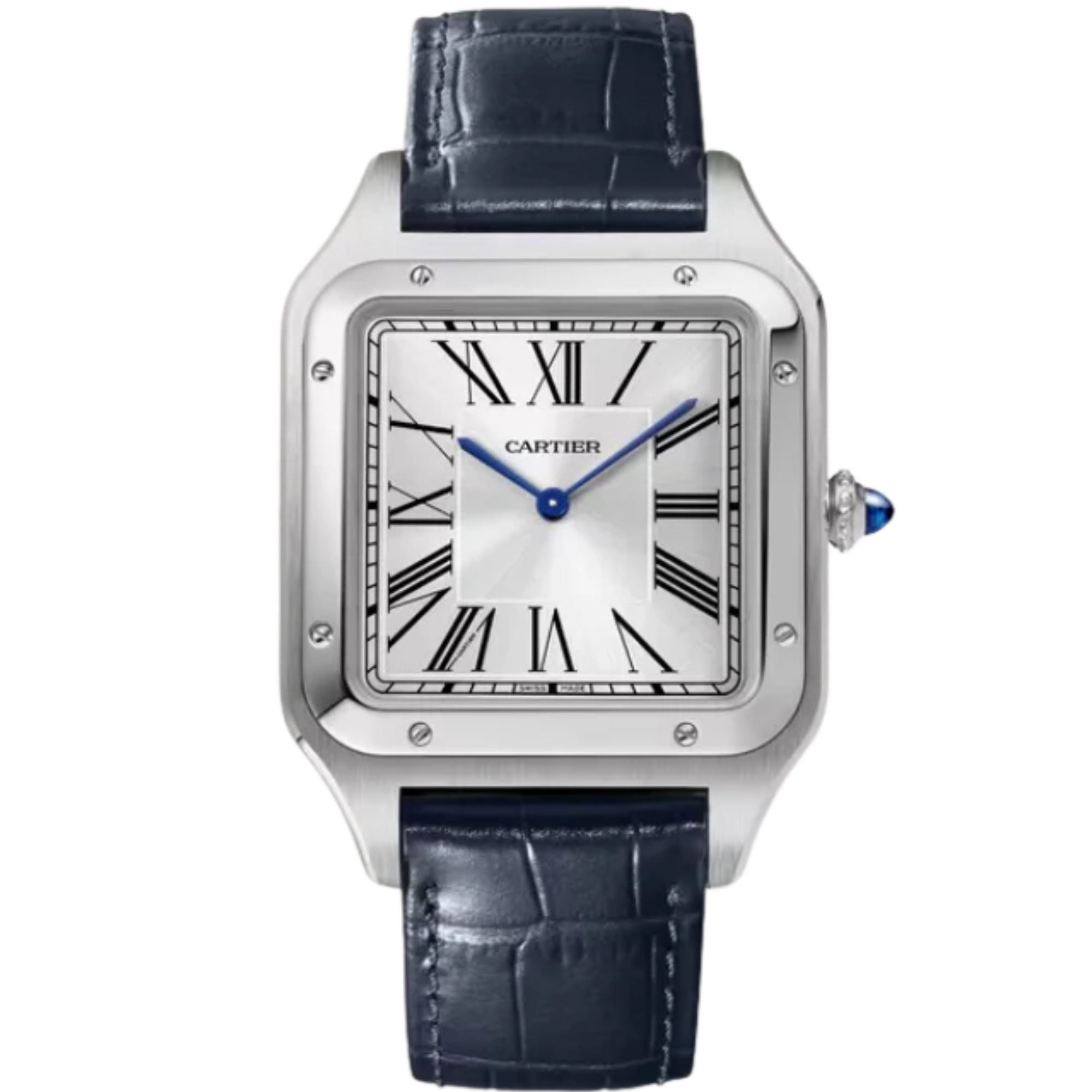 SANTOS 47 MM DUMONT SILVER STAINLESS STEEL - Cartier