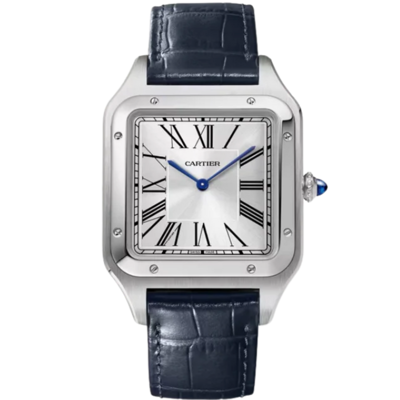 SANTOS 47 MM DUMONT SILVER STAINLESS STEEL - Cartier