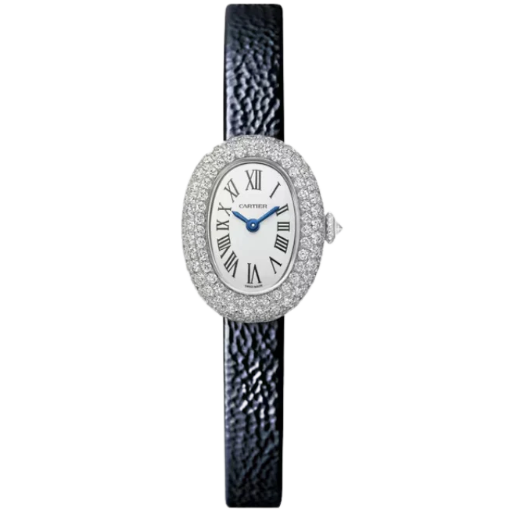 BAIGNOIRE DE CARTIER 25 MM RHODIUM 18K WHITE GOLD WITH SILVER DIAL - Cartier