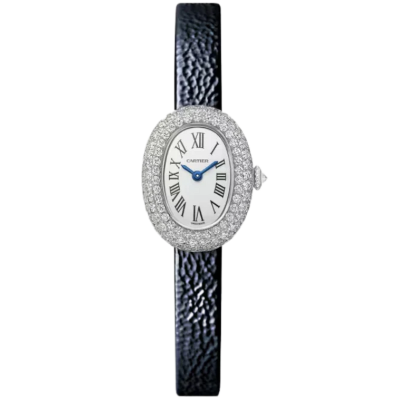 BAIGNOIRE DE CARTIER 25 MM RHODIUM 18K WHITE GOLD WITH SILVER DIAL - Cartier