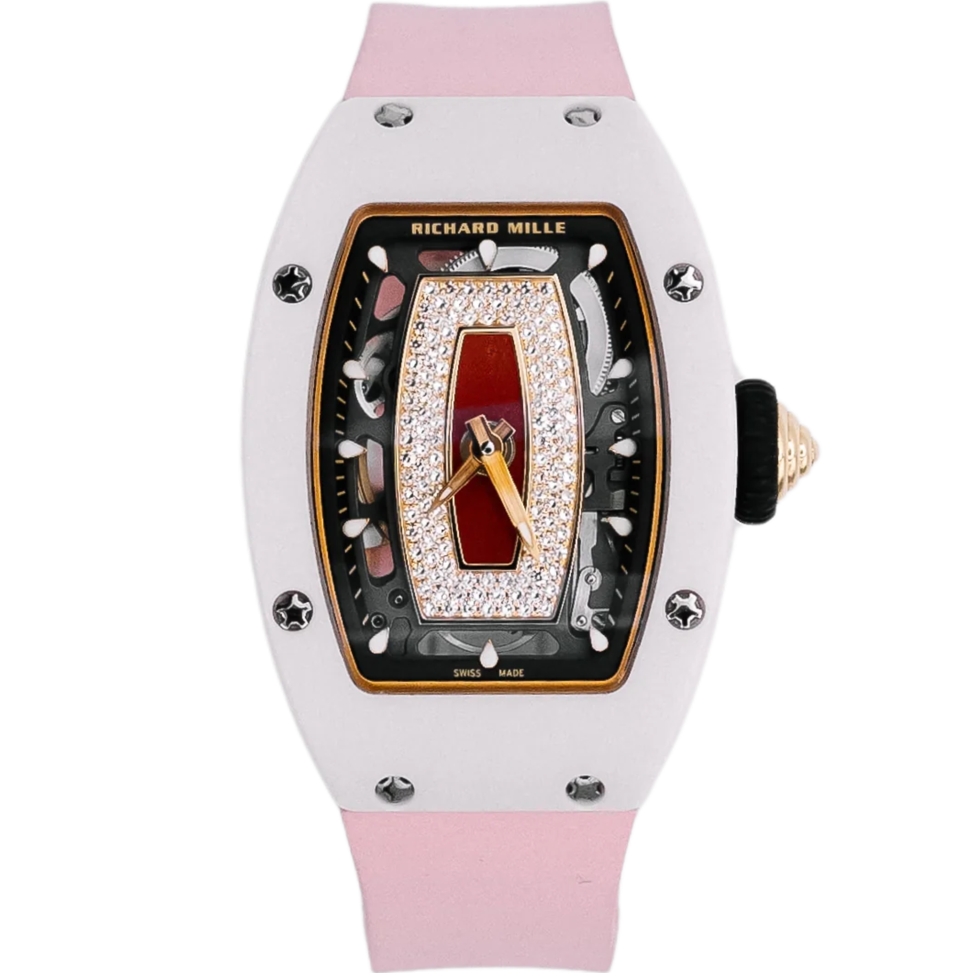 Richard Mille RM07 Pink Ceramic Red Jasper Lips with Diamonds - Richard Mille