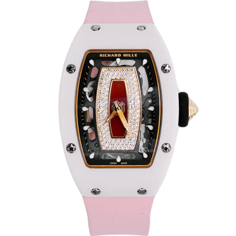 Richard Mille RM07 Pink Ceramic Red Jasper Lips with Diamonds - Richard Mille
