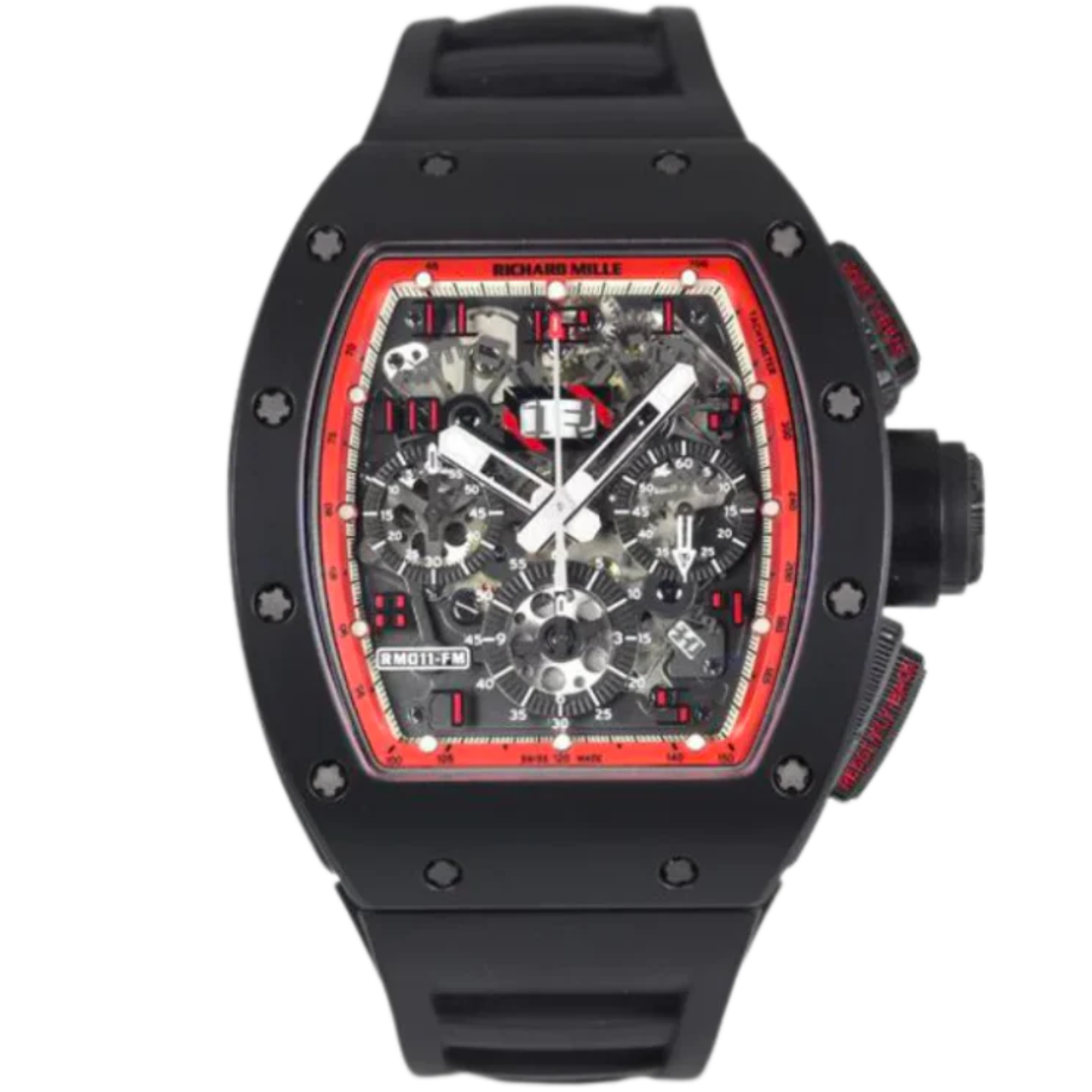 RM 011 Felipe Massa Automatic Midnight Fire Rubber Strap Carbon Case - Richard Mille