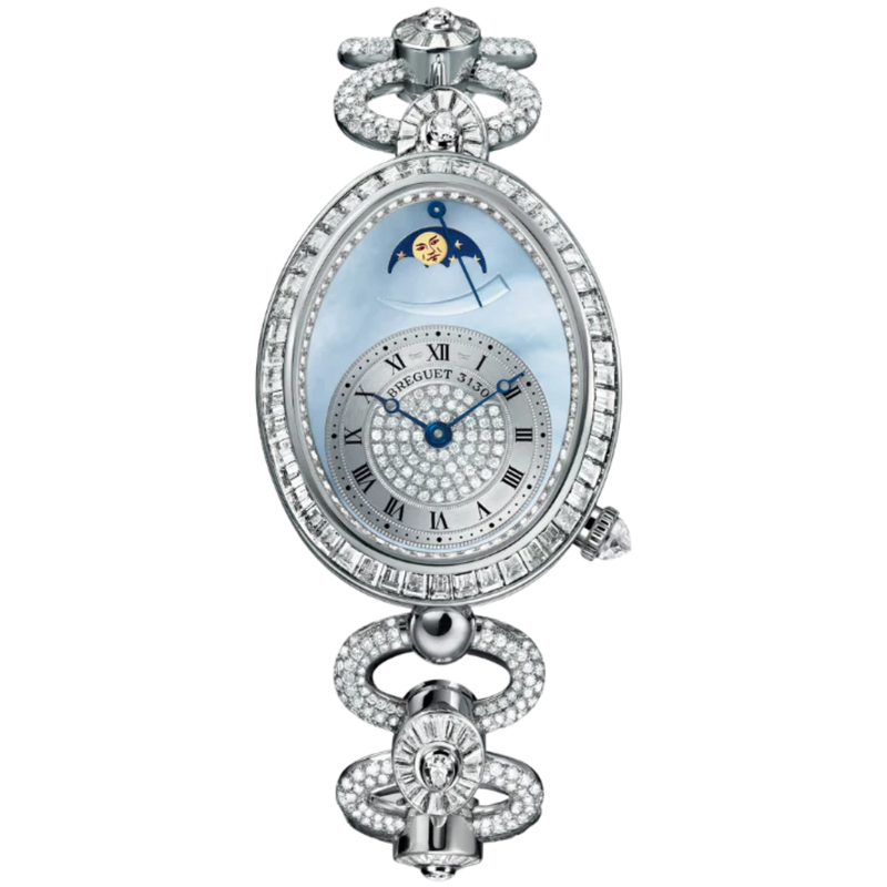 REINE DE NAPLES 8909 38 MM WHITE GOLD WITH BLUE MOTHER OF PEARL DIAL - Breguet