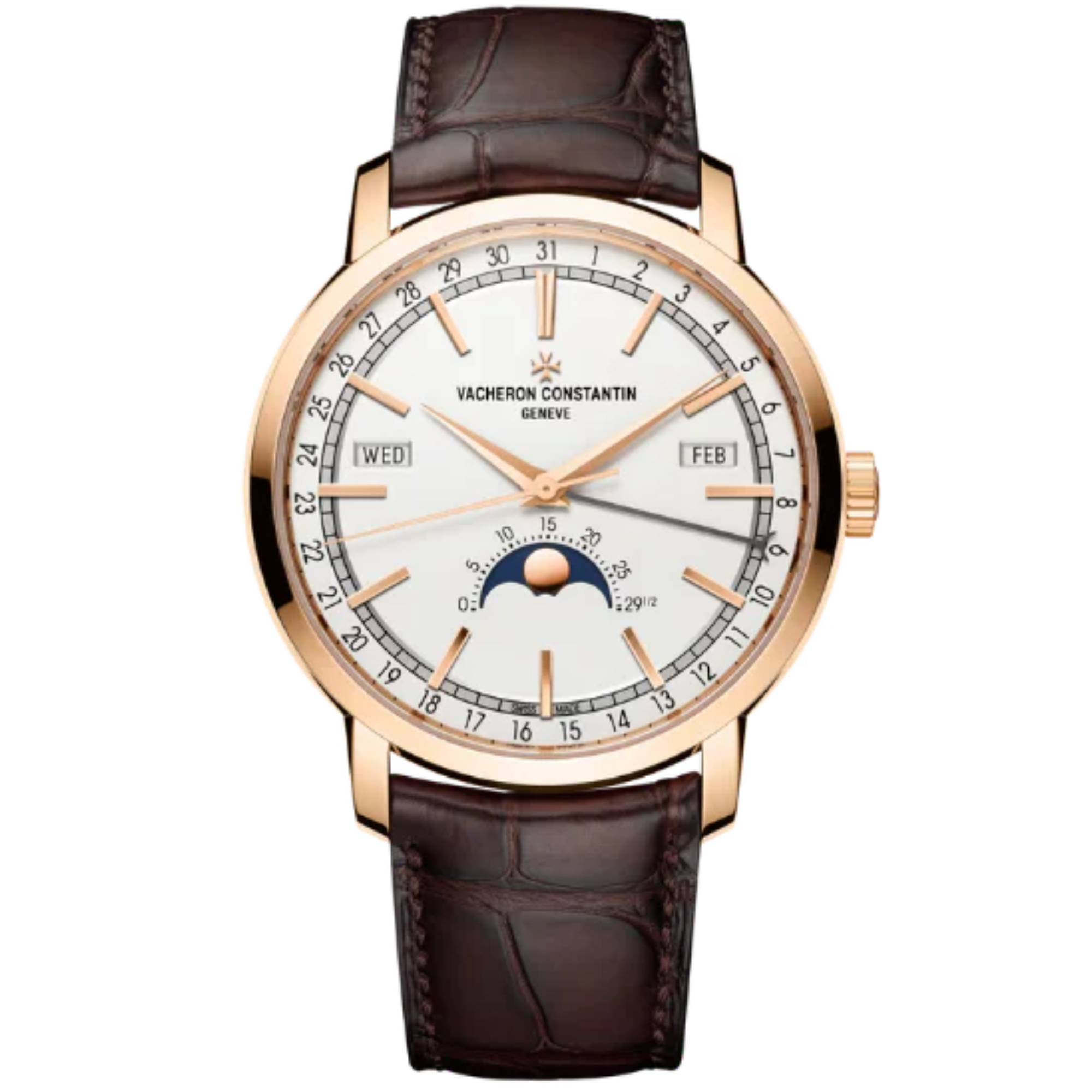 TRADITIONNELLE COMPLETE CALENDAR 41 MM ROSE GOLD WITH WHITE BRASS DIAL - Vacheron Constantin