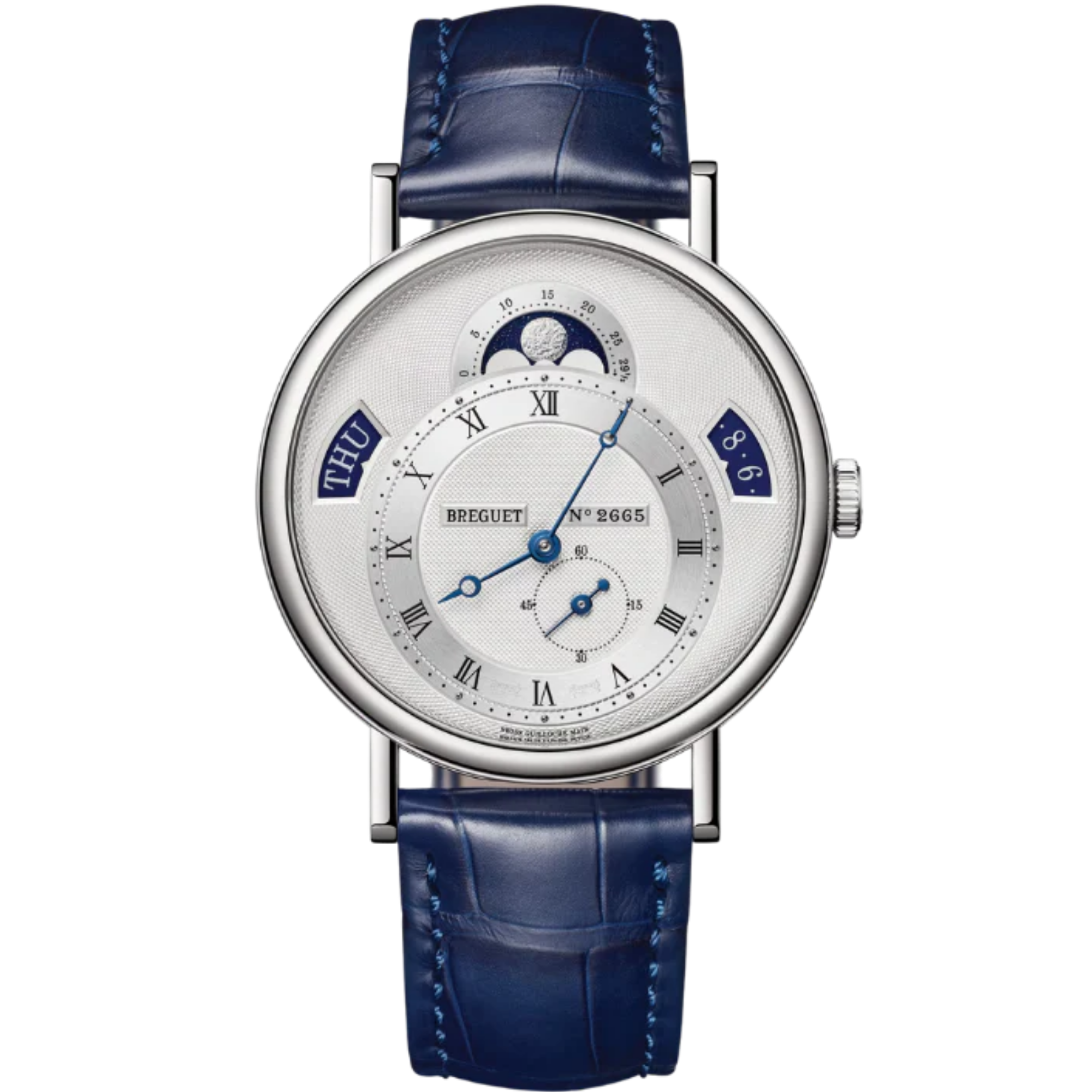 CLASSIQUE CALENDRIER 7337 39 MM 18K WHITE GOLD WITH WHITE DIAL - Breguet