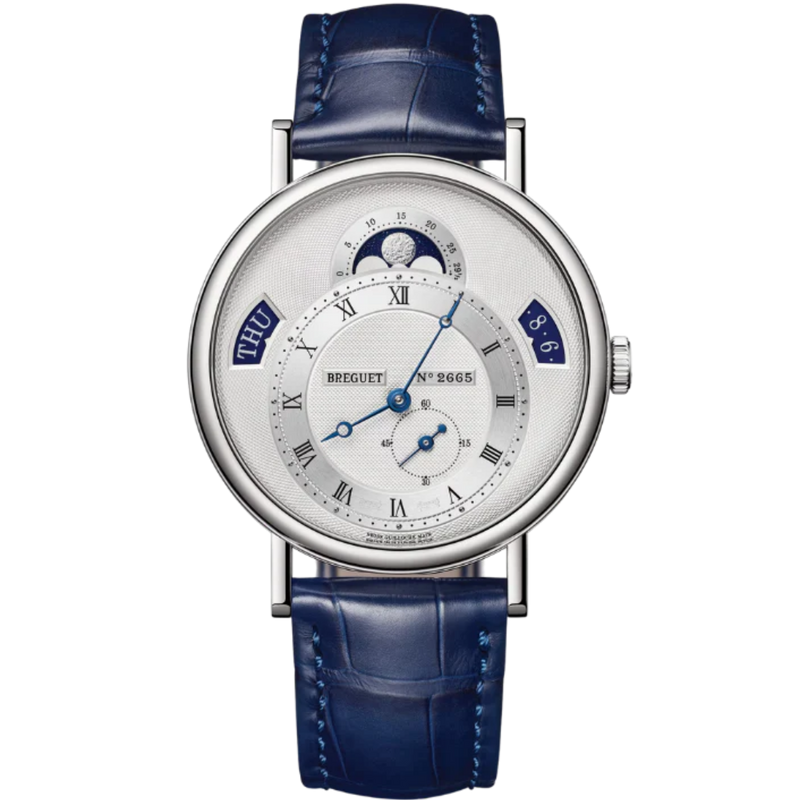 CLASSIQUE CALENDRIER 7337 39 MM 18K WHITE GOLD WITH WHITE DIAL - Breguet