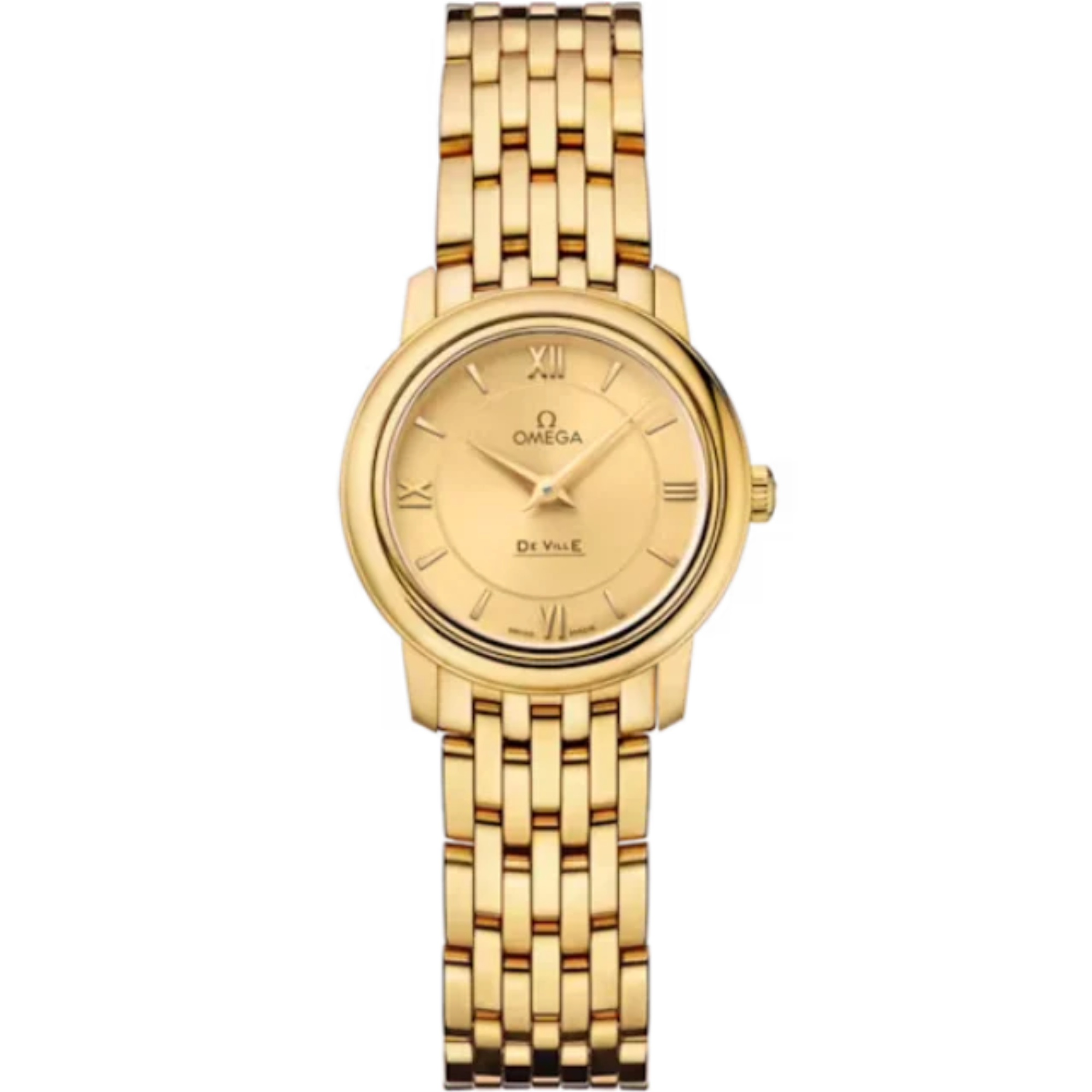 DE VILLE PRESTIGE 24 MM YELLOW GOLD WITH YELLOW DIAL - Omega