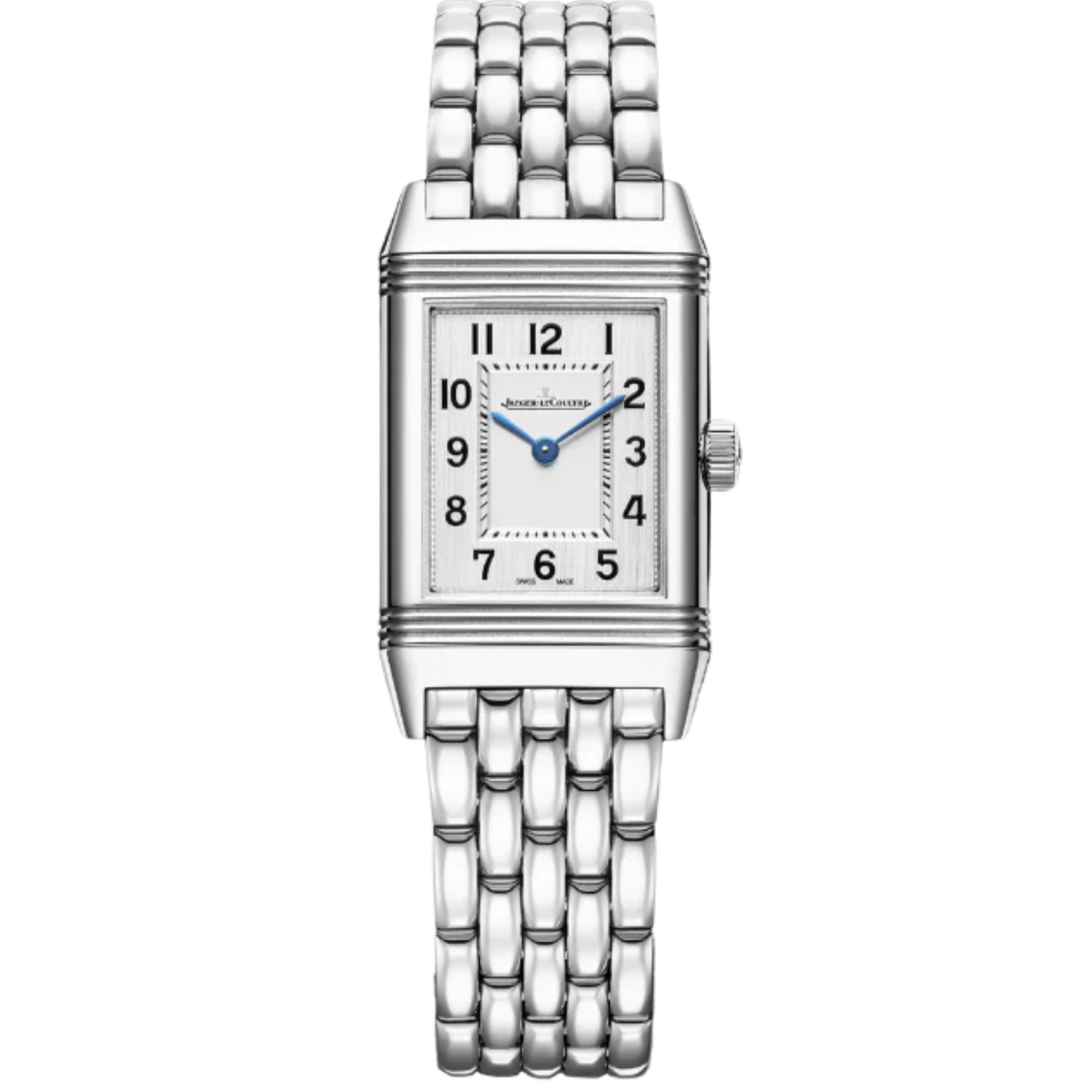 REVERSO CLASSIC MONOFACE QUARTZ 36 MM STAINLESS STEEL WITH SILVER GREY DIAL - Jaeger-LeCoultre