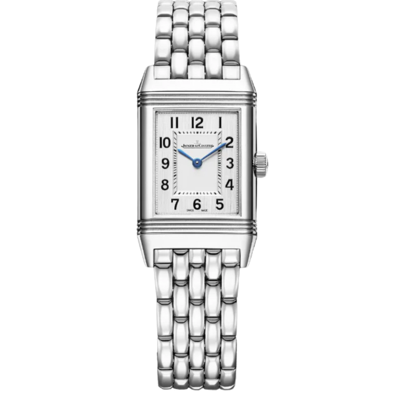 REVERSO CLASSIC MONOFACE QUARTZ 36 MM STAINLESS STEEL WITH SILVER GREY DIAL - Jaeger-LeCoultre
