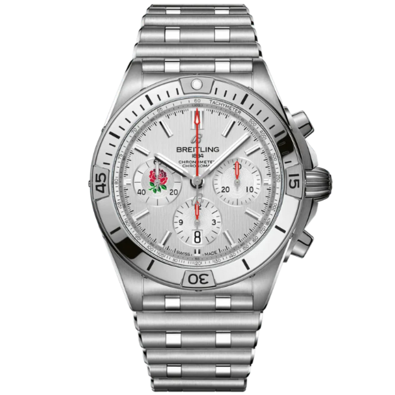 CHRONOMAT B01 SIX NATIONS ENGLAND 42 MM STAINLESS STEEL WITH WHITE DIAL - Breitling