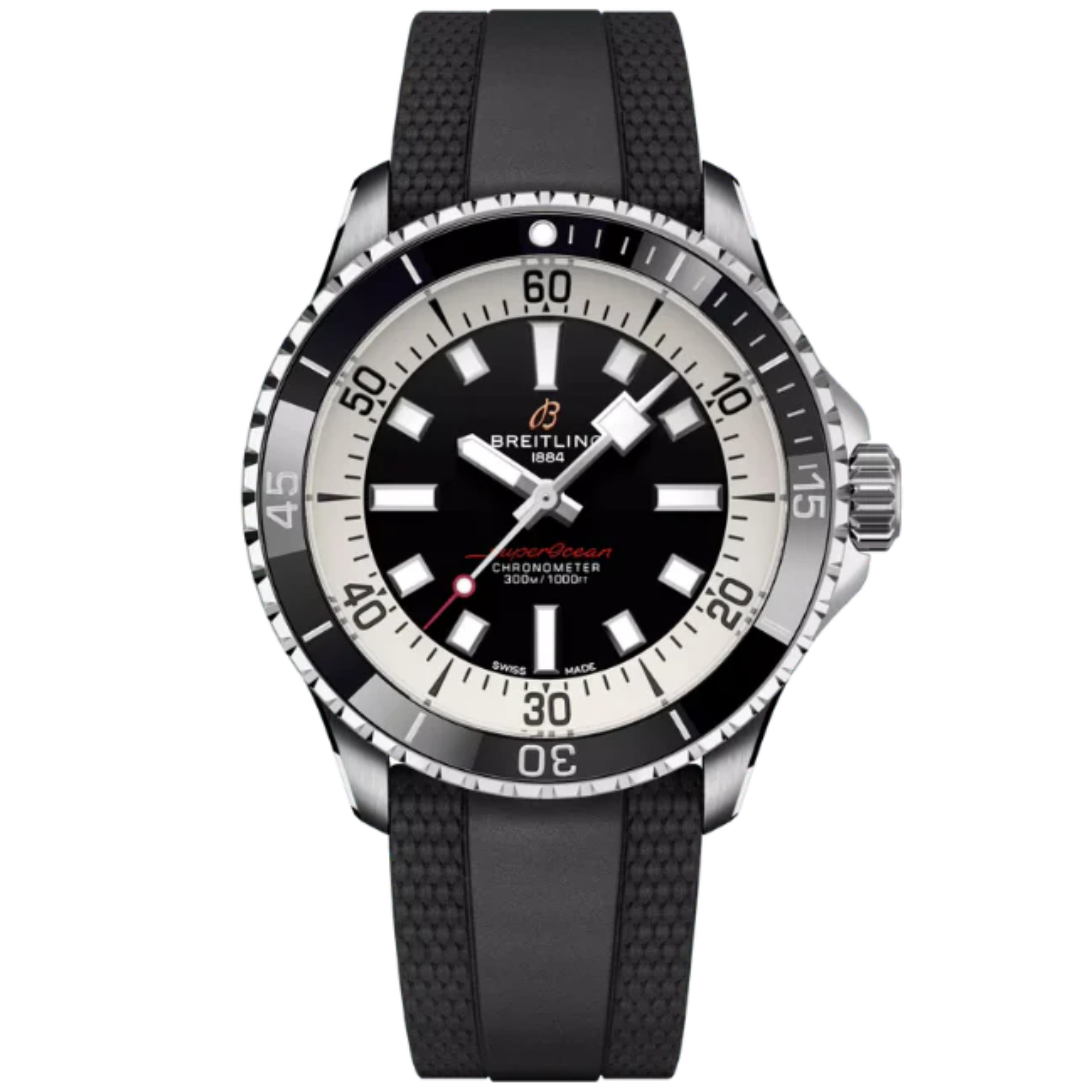 SUPEROCEAN AUTOMATIC 42 MM STAINLESS STEEL WITH BLACK DIAL - Breitling