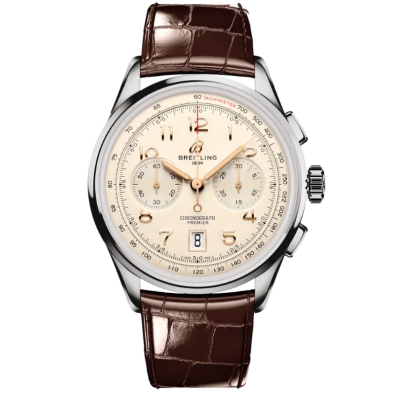 PREMIER B01 CHRONOGRAPH 42 MM STAINLESS STEEL WITH CREAM DIAL - Breitling