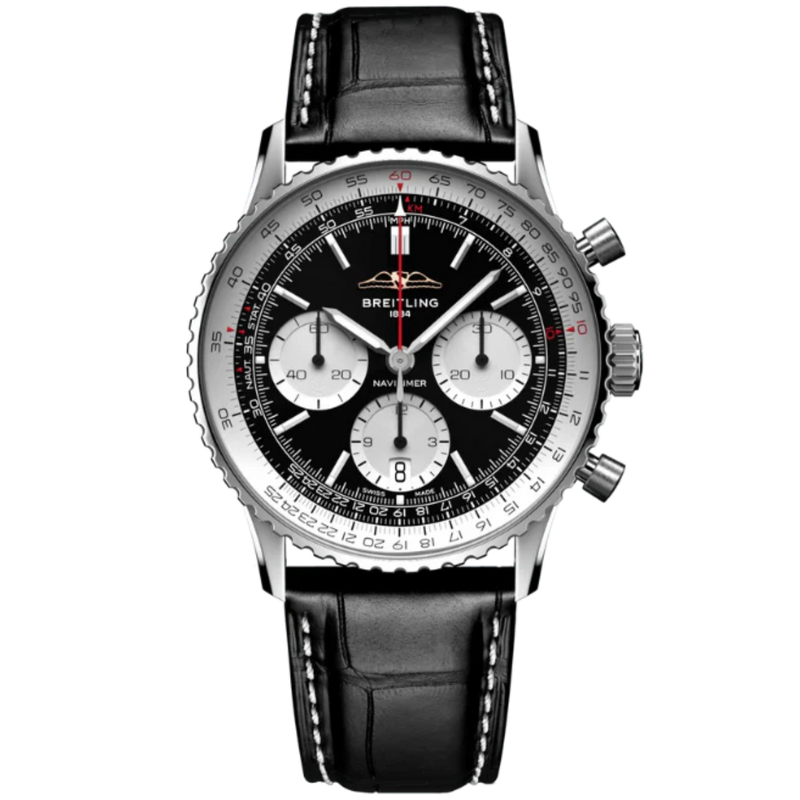 NAVITIMER B01 CHRONOGRAPH 41 MM STAINLESS STEEL WITH BLACK DIAL - Breitling
