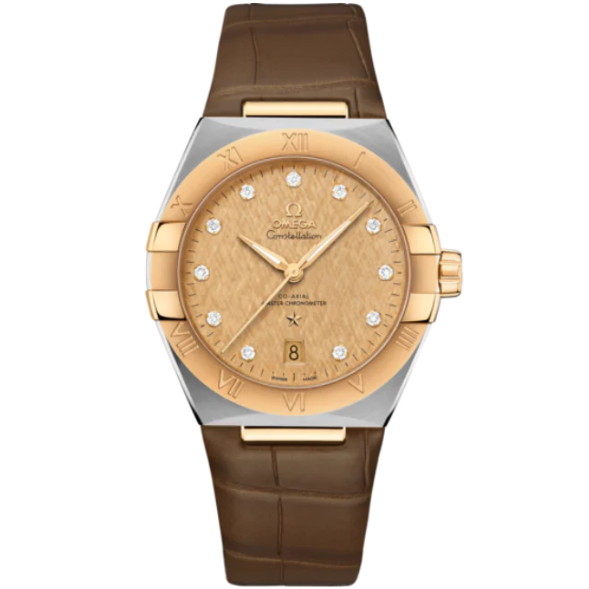 CONSTELLATION 39 MM STAINLESS STEEL - YELLOW GOLD WITH YELLOW DIAL - Omega