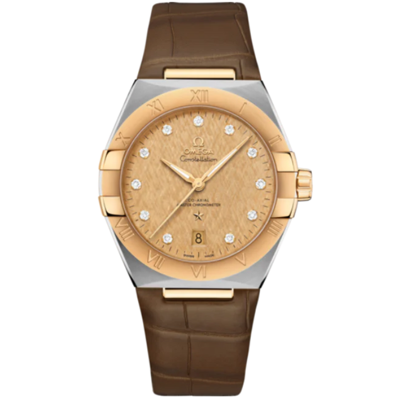 CONSTELLATION 39 MM STAINLESS STEEL - YELLOW GOLD WITH YELLOW DIAL - Omega