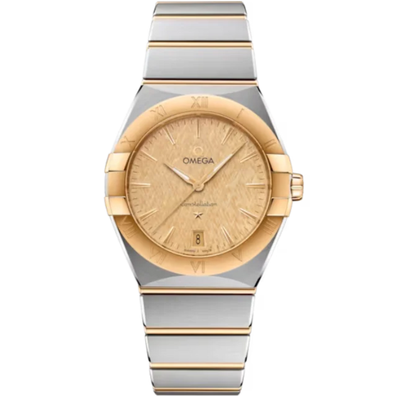 CONSTELLATION 36 MM STAINLESS STEEL - YELLOW GOLD WITH YELLOW DIAL - Omega