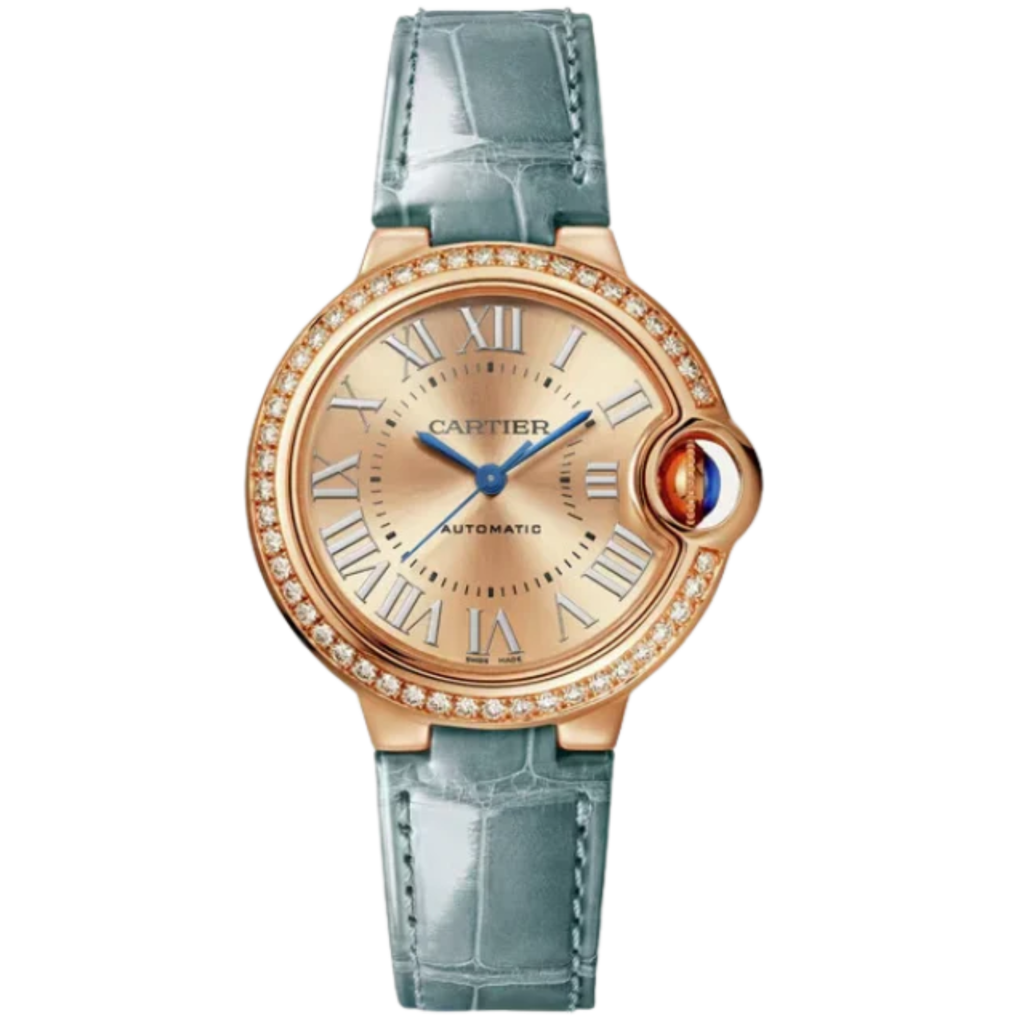 BALLON BLEU DE CARTIER 33 MM ROSE GOLD WITH ROSE GOLD SUNRAY BRUSHED DIAL - Cartier