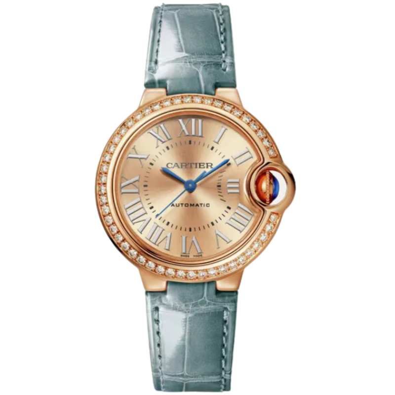 BALLON BLEU DE CARTIER 33 MM ROSE GOLD WITH ROSE GOLD SUNRAY BRUSHED DIAL - Cartier