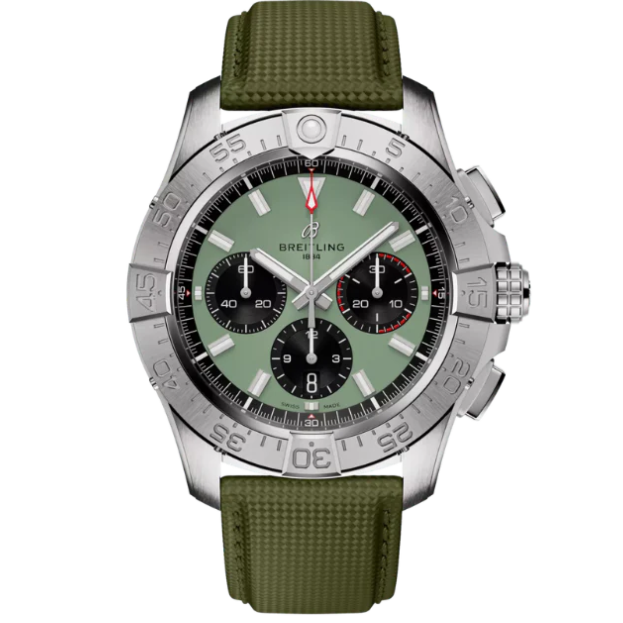 AVENGER B01 CHRONOGRAPH 44 MM STAINLESS STEEL WITH GREEN DIAL - Breitling