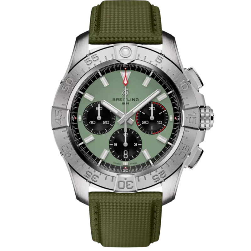 AVENGER B01 CHRONOGRAPH 44 MM STAINLESS STEEL WITH GREEN DIAL - Breitling
