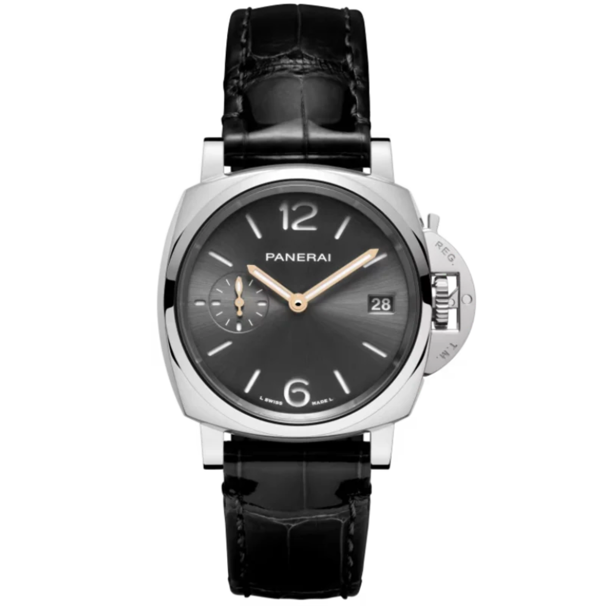 LUMINOR DUE PAM01247 38 MM STAINLESS STEEL WITH BLACK DIAL - Panerai