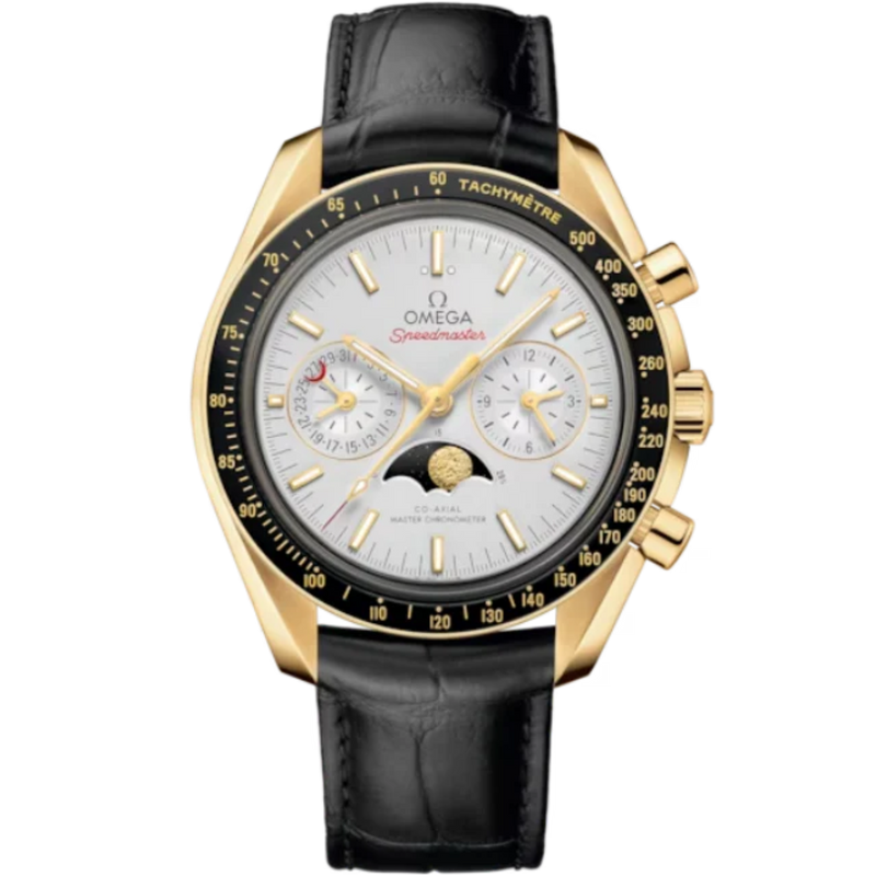 SPEEDMASTER MOONPHASE 44 MM YELLOW GOLD WITH SILVER DIAL - Omega