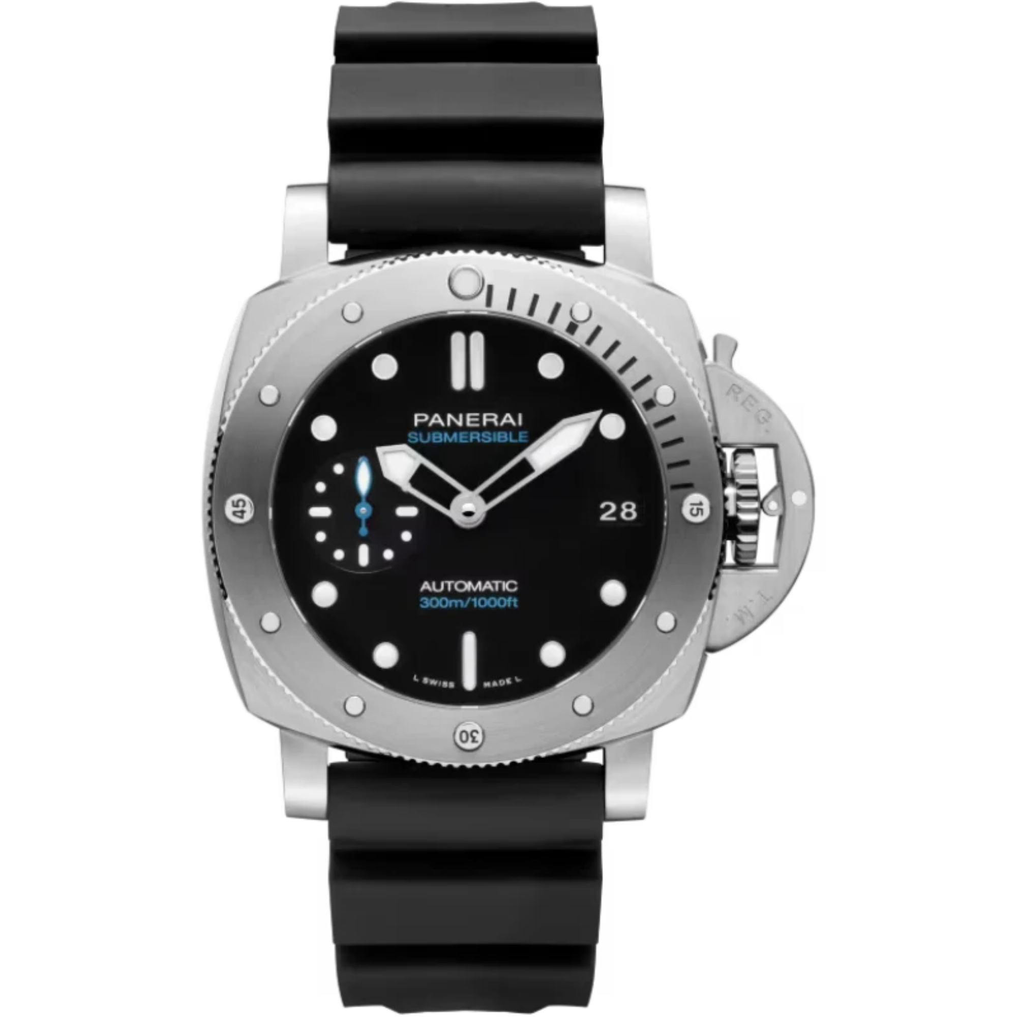 SUBMERSIBLE PAM02973 42 MM STAINLESS STEEL WITH BLACK DIAL - Panerai