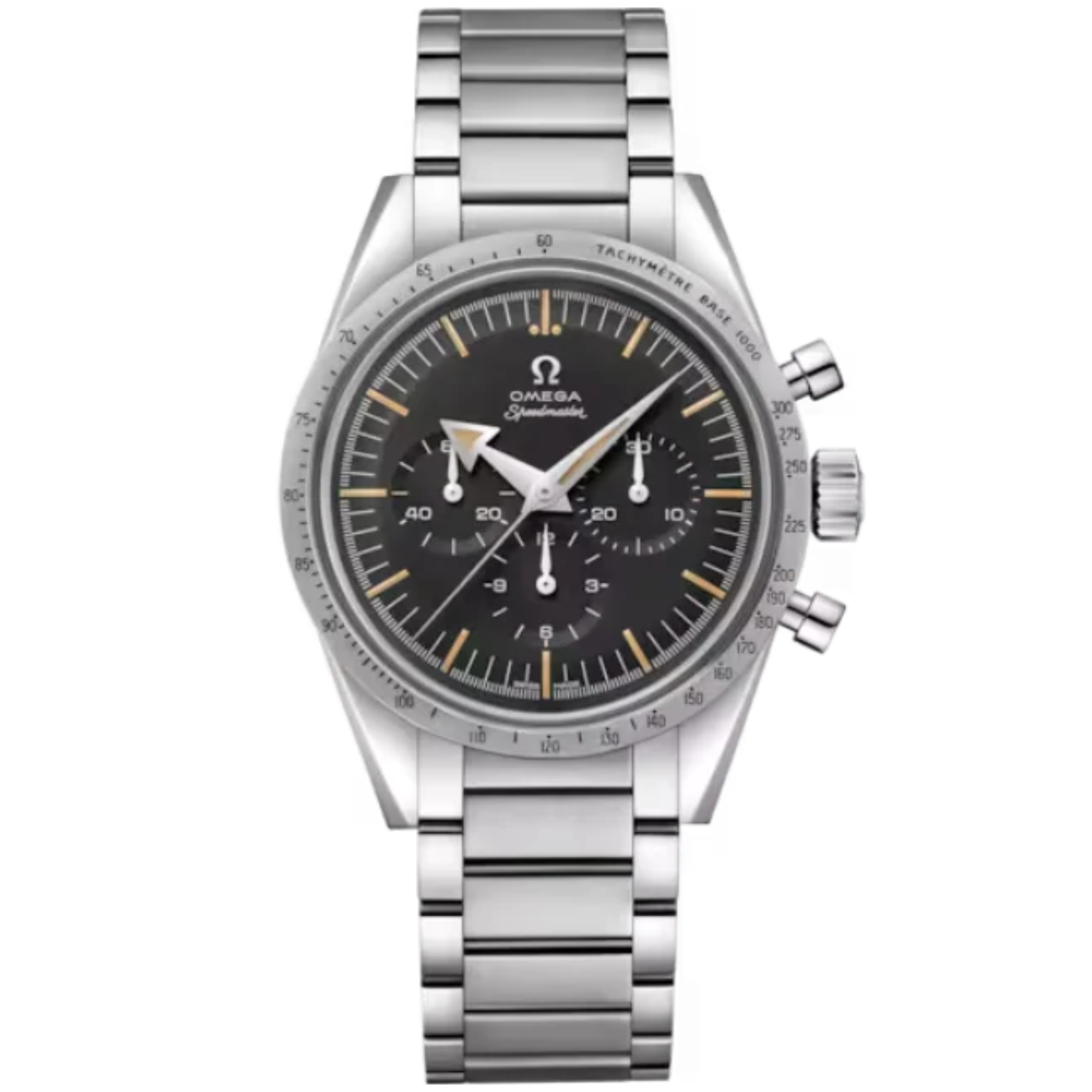 SPEEDMASTER '57 THE 1957 TRILOGY 38 MM STAINLESS STEEL WITH BLACK DIAL - Omega