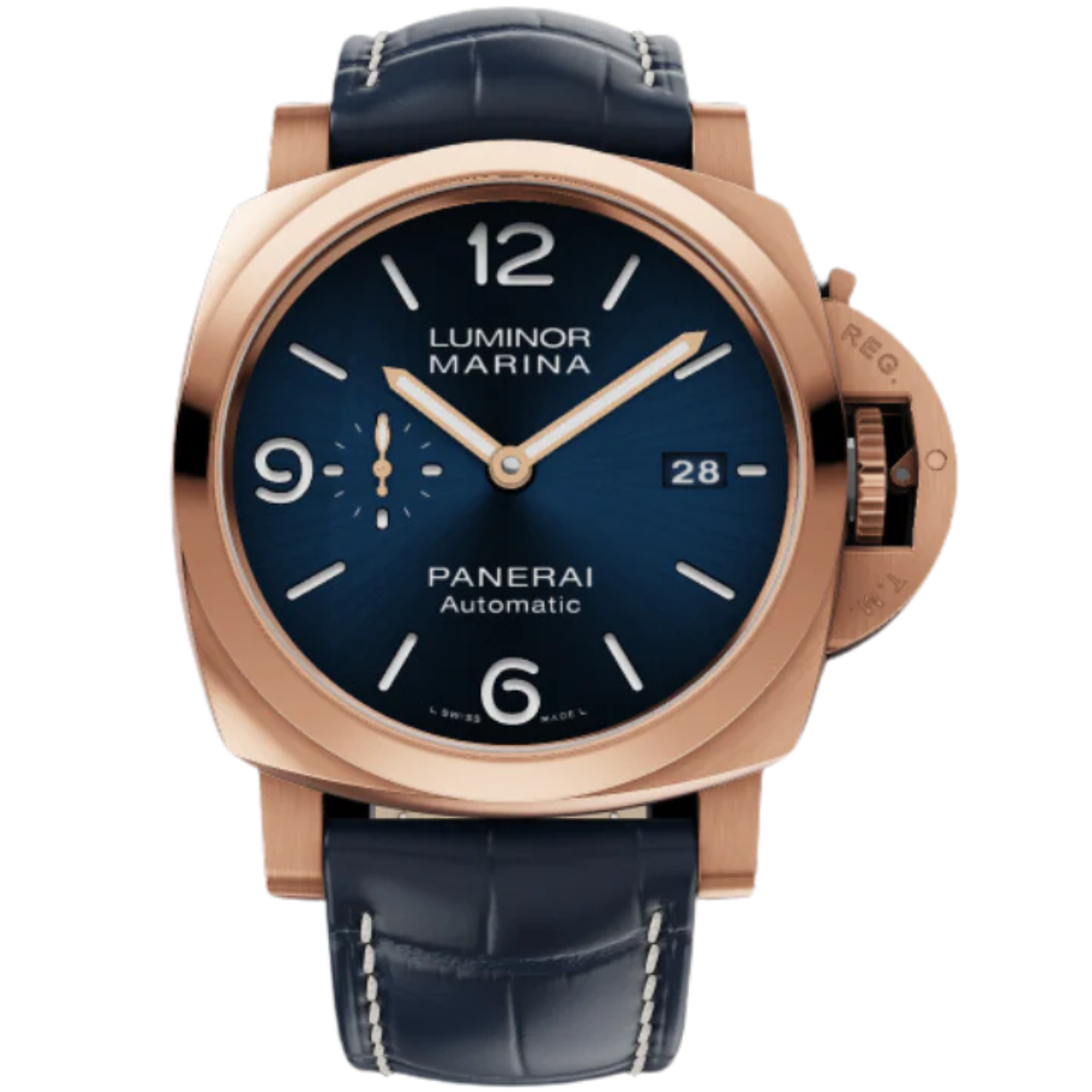 LUMINOR MARINA SOLE BLU PAM01112 44 MM GOLDTECH™ WITH BLUE DIAL - Panerai