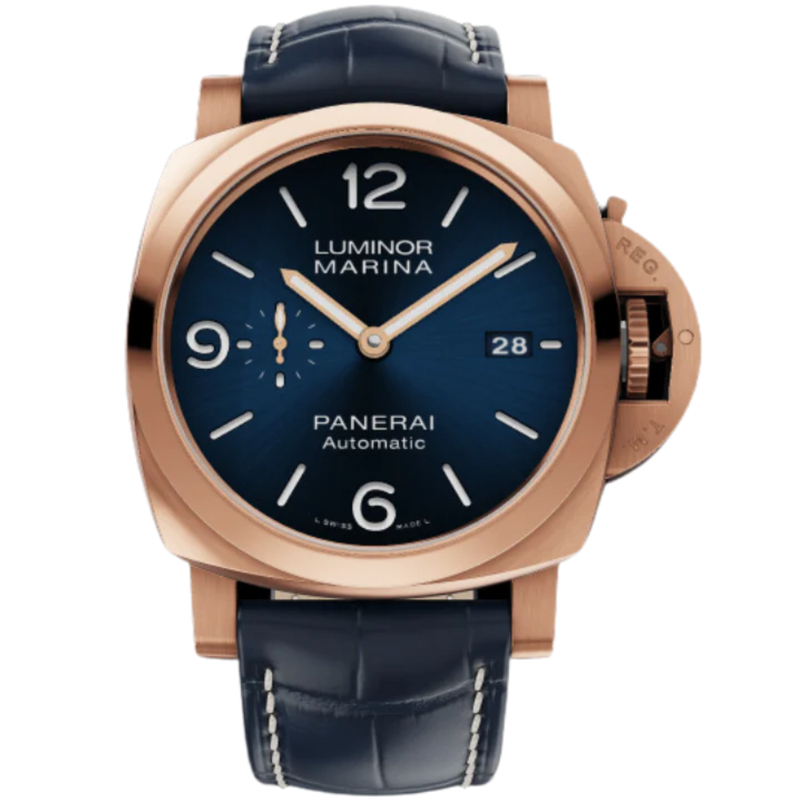 LUMINOR MARINA SOLE BLU PAM01112 44 MM GOLDTECH™ WITH BLUE DIAL - Panerai