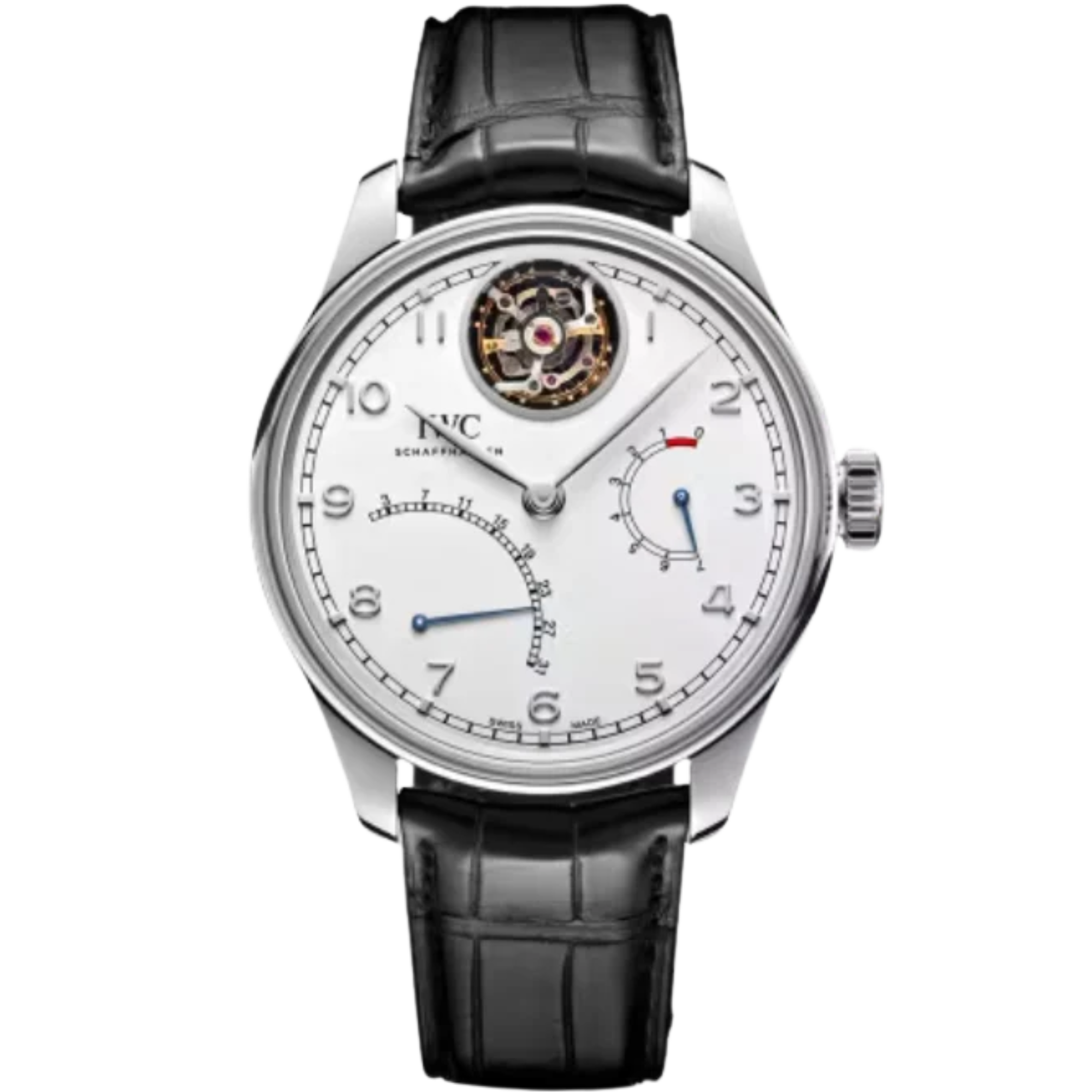 PORTUGIESER TOURBILLON MYSTERE RETROGRADE 44 MM PLATINUM WITH WHITE DIAL - IWC