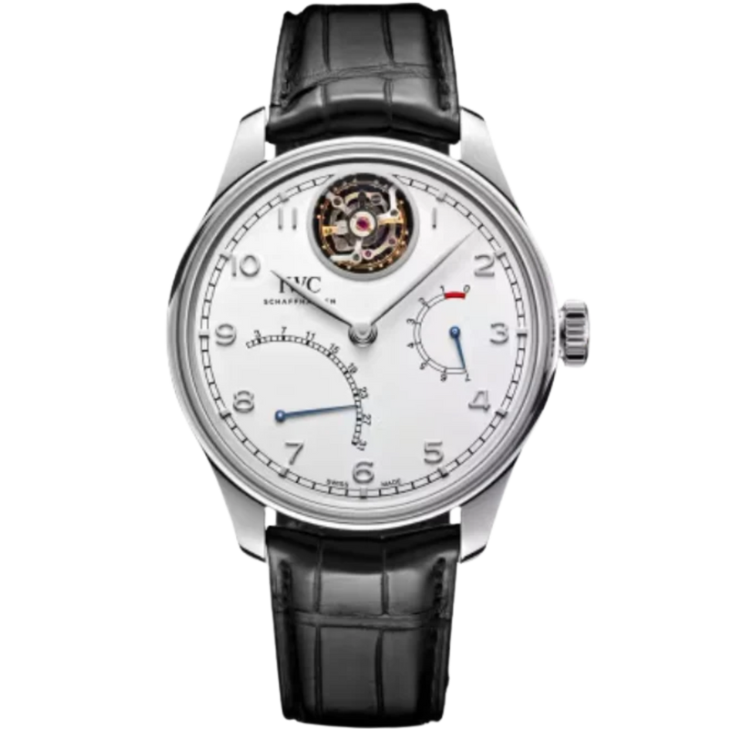 PORTUGIESER TOURBILLON MYSTERE RETROGRADE 44 MM PLATINUM WITH WHITE DIAL - IWC