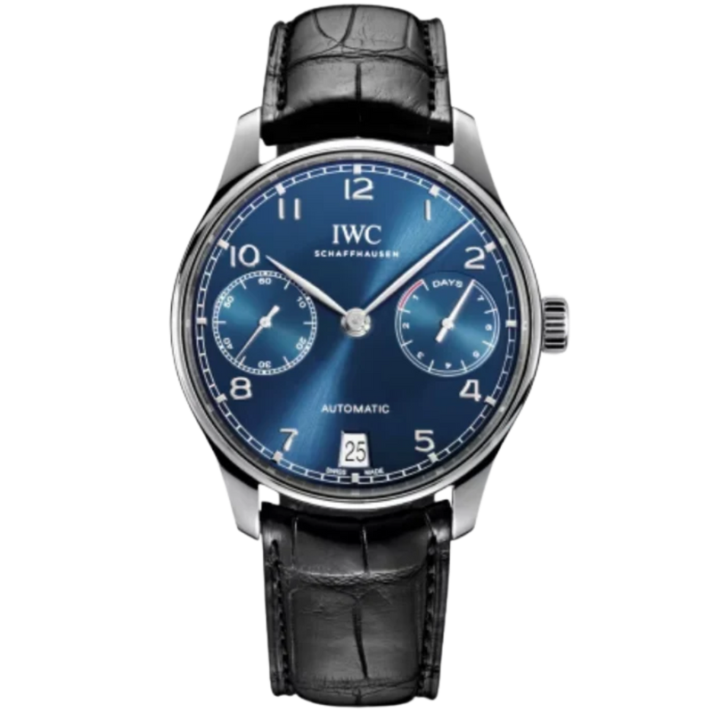 PORTUGIESER AUTOMATIC 42 MM STAINLESS STEEL WITH BLUE DIAL - IWC