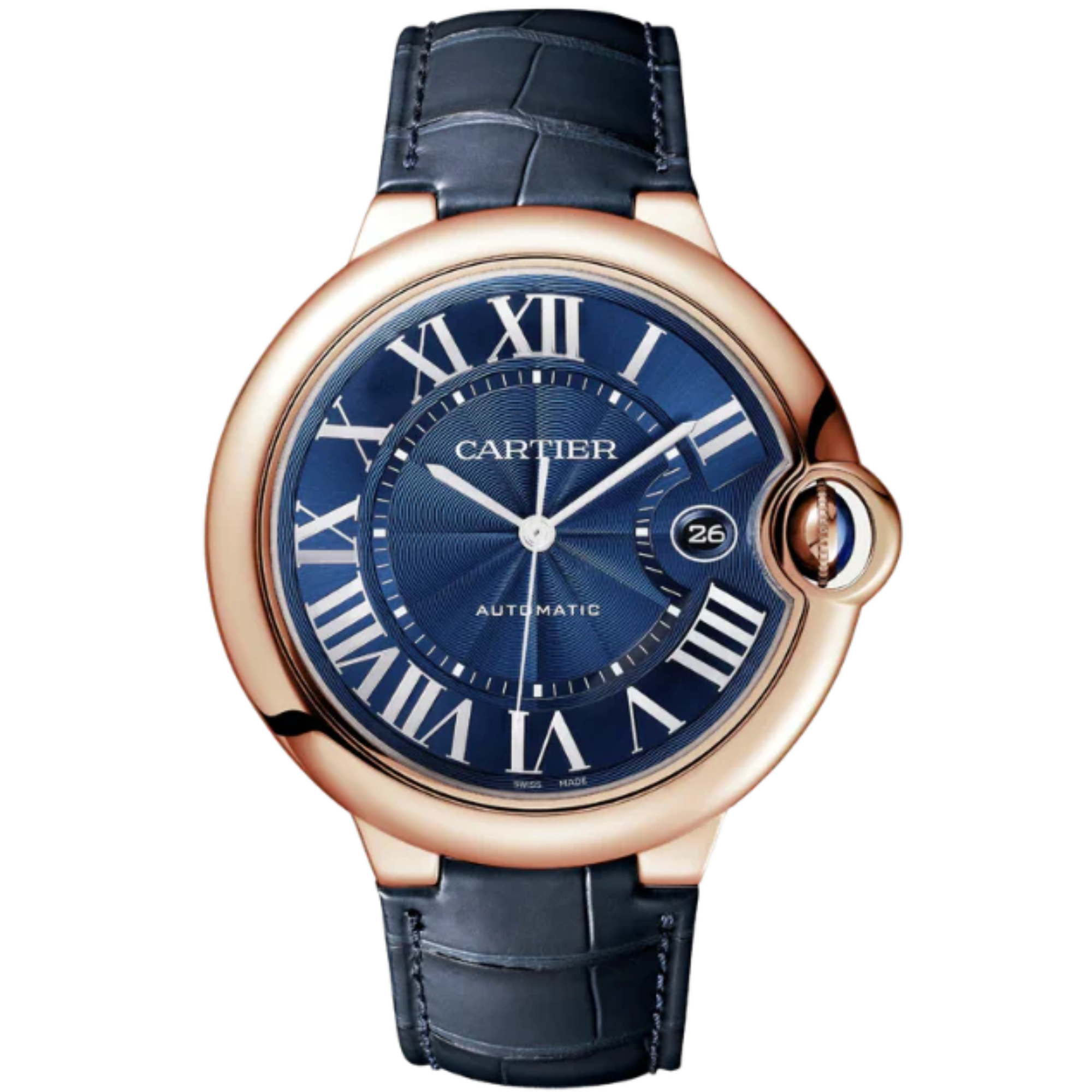 BALLON BLEU DE CARTIER 42 MM 18K ROSE GOLD WITH BLUE GUILLOCHE DIAL - Cartier