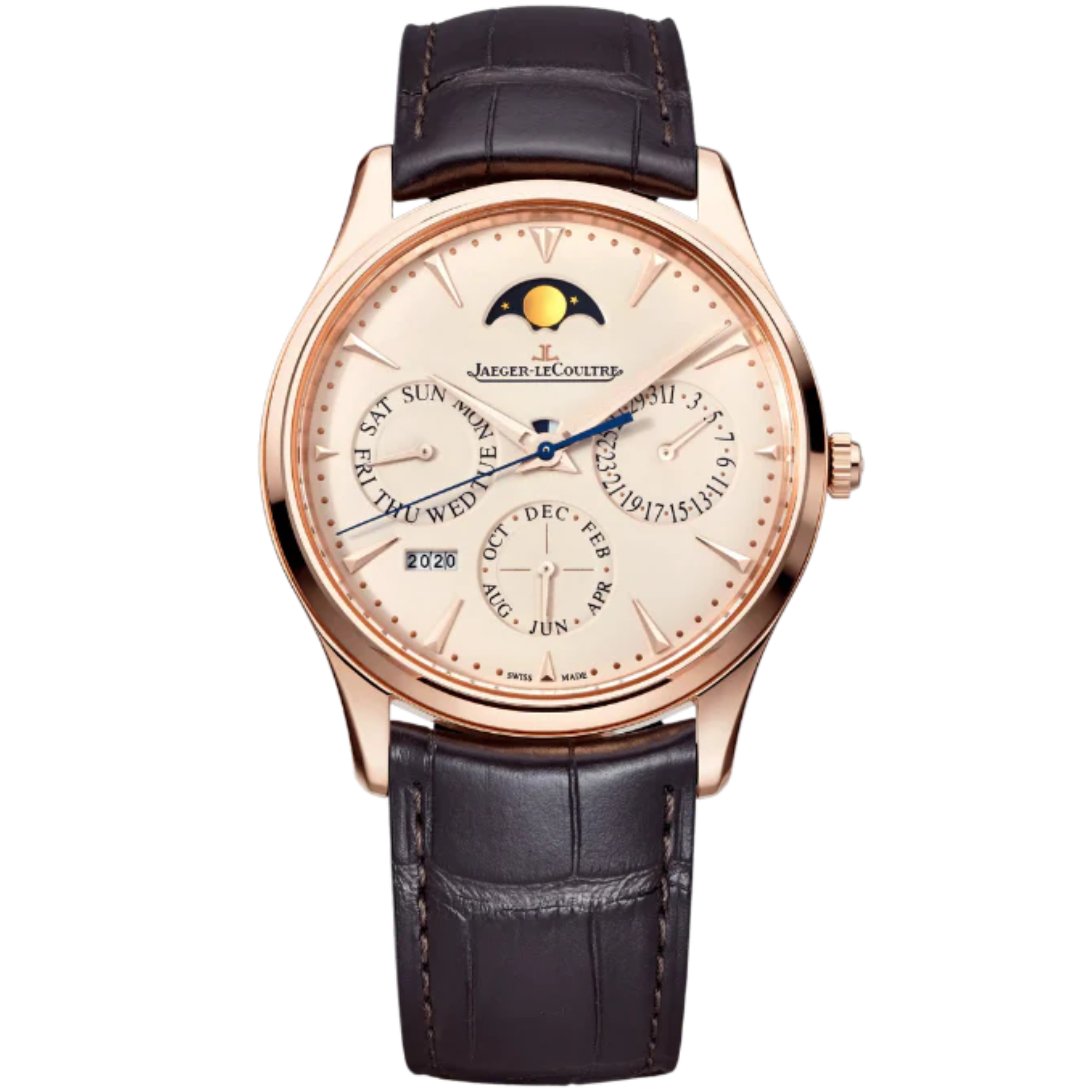 MASTER ULTRA THIN PERPETUAL CALENDAR 39 MM 18K ROSE GOLD WITH EGGSHELL BEIGE  DIAL - Jaeger-LeCoultre
