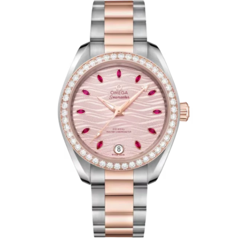 SEAMASTER AQUA TERRA 150M 34 MM STAINLESS STEEL - SEDNA™ GOLD WITH PINK DIAL - Omega