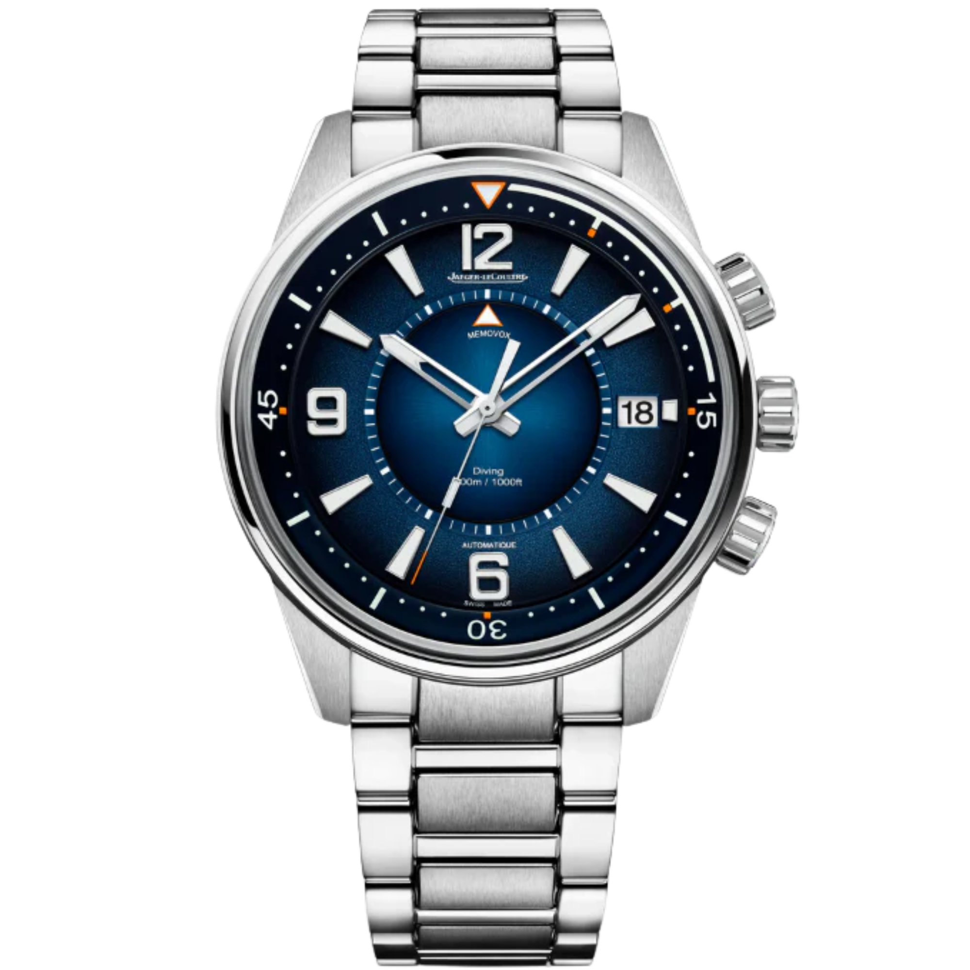 POLARIS MARINER MEMOVOX 42 MM STAINLESS STEEL WITH BLUE SUNBURST DIAL - Jaeger-LeCoultre