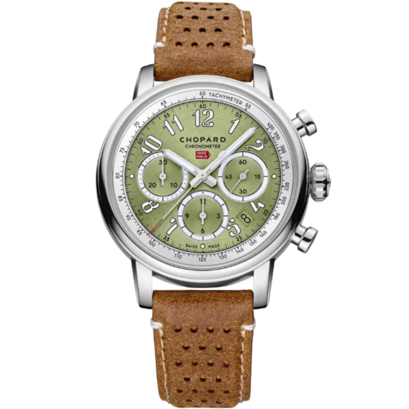 MILLE MIGLIA CLASSIC CHRONOGRAPH 40 MM CHOPARD LUCENT STEEL™ WITH "VERDE CHIARO" GREEN DIAL - Chopard